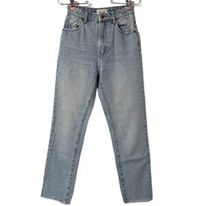 Rolla's Dusters High Rise Slim in Old Stone Raw Hem Distressed Jeans Sz 24